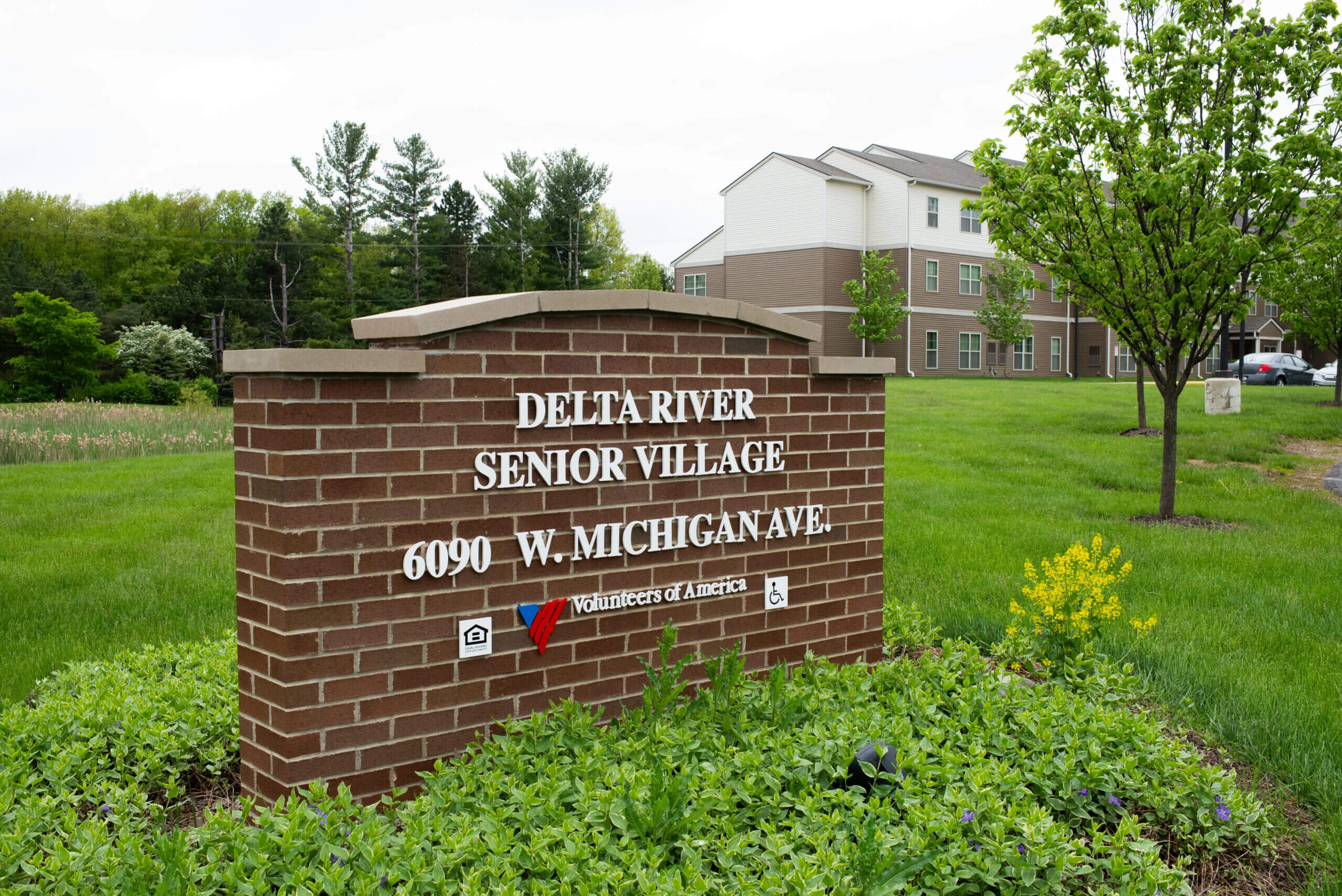 Delta River Senior Village Entrance Sign