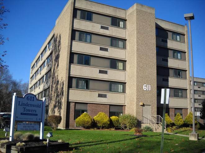 lindenwold towers building with sign