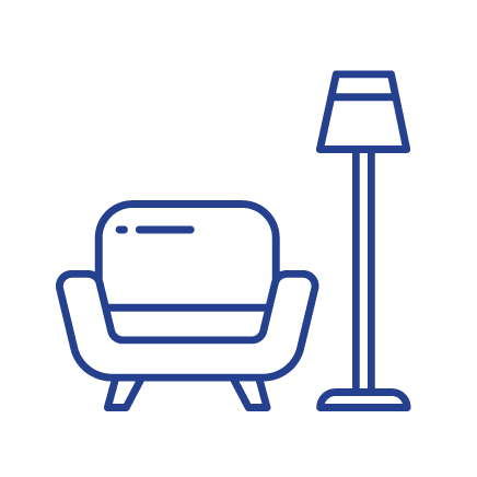 couch and lamp icon